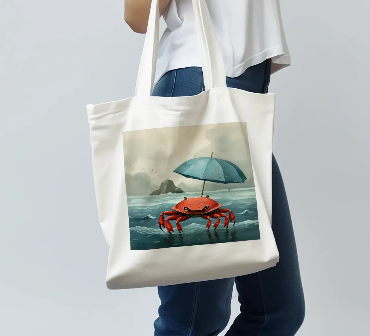 Granchio minimo 3 borsa in juta da Minimal Animal Art