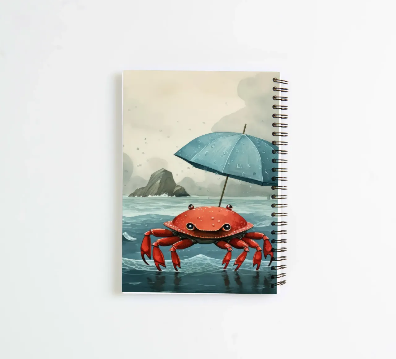 Minimal Crab 3 spiral notebook by Minimal Animal Art