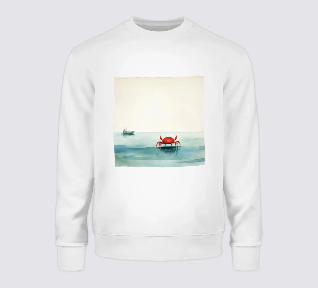 Granchio minimo 4 felpa da Minimal Animal Art