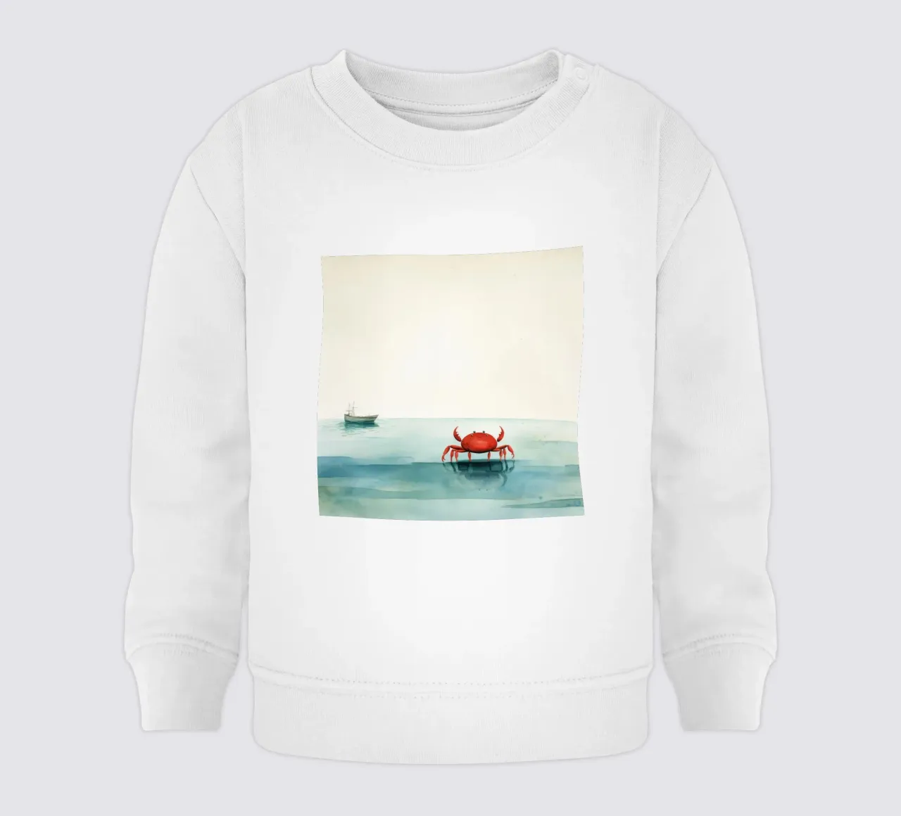 Granchio minimo 4 felpa neonato da Minimal Animal Art