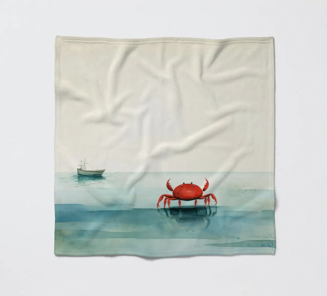 Granchio minimo 4 coperta in pile da Minimal Animal Art
