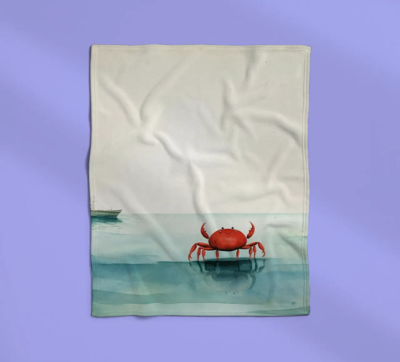 Granchio minimo 4 coperta in pile da Minimal Animal Art