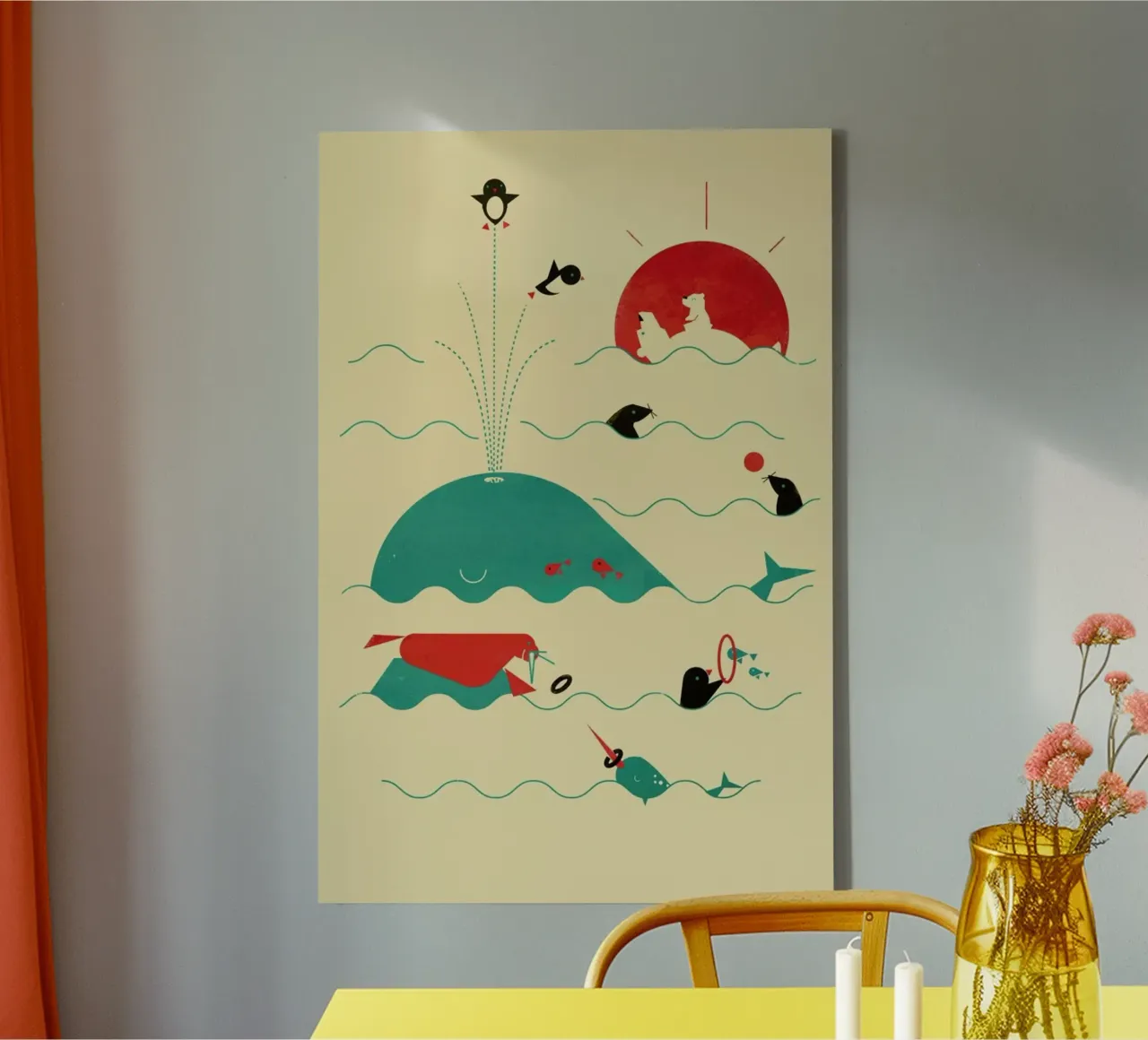Arctic Playground canvas met Baklijst van Jay Fleck