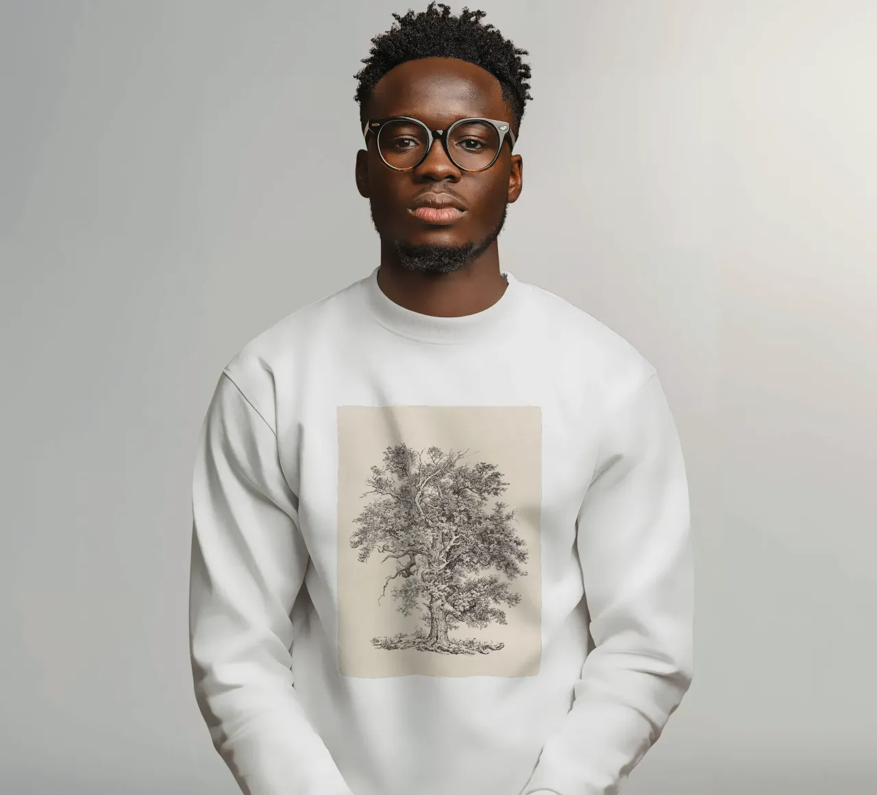 Tree Sketch - English Oak felpa da apoloprints