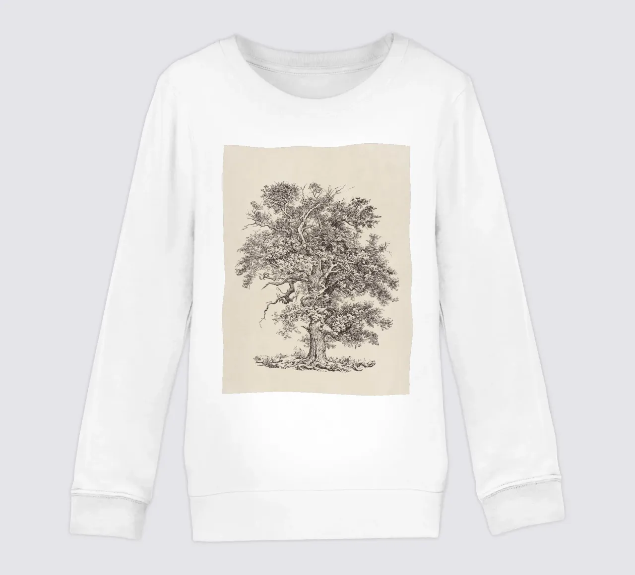 Tree Sketch - English Oak felpa bambino da apoloprints