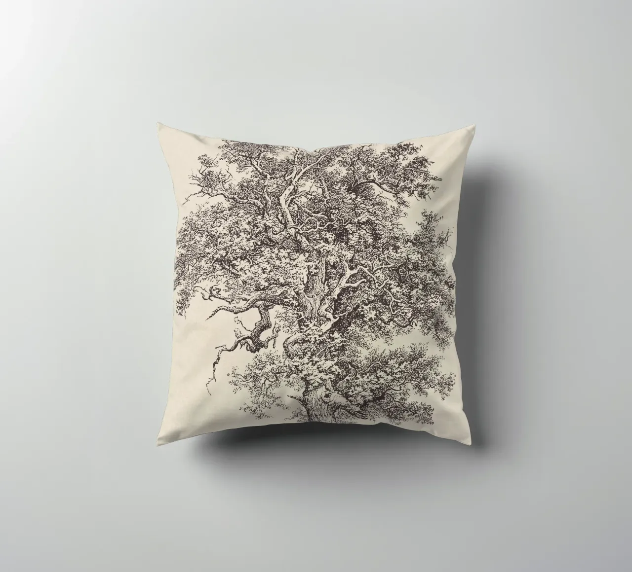 Tree Sketch - English Oak cuscino da apoloprints
