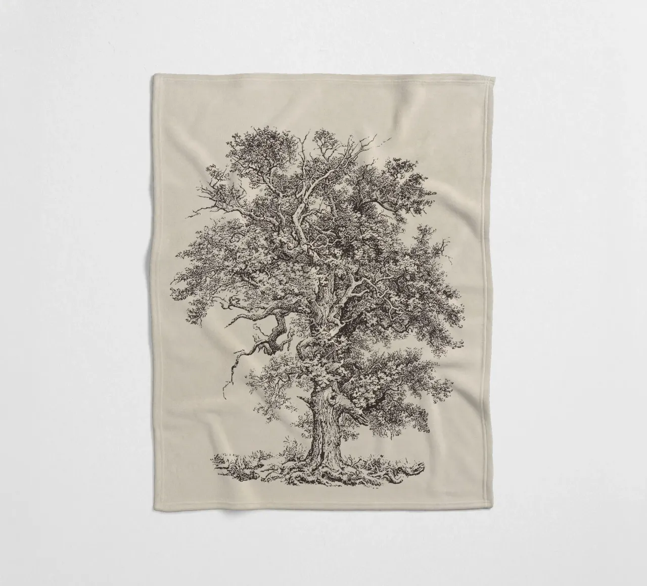 Tree Sketch - English Oak coperta in pile da apoloprints