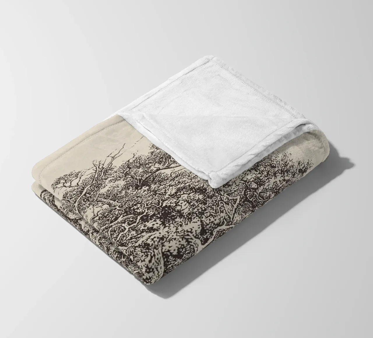 Engelse eikenschets fleecedeken van Apolo Prints