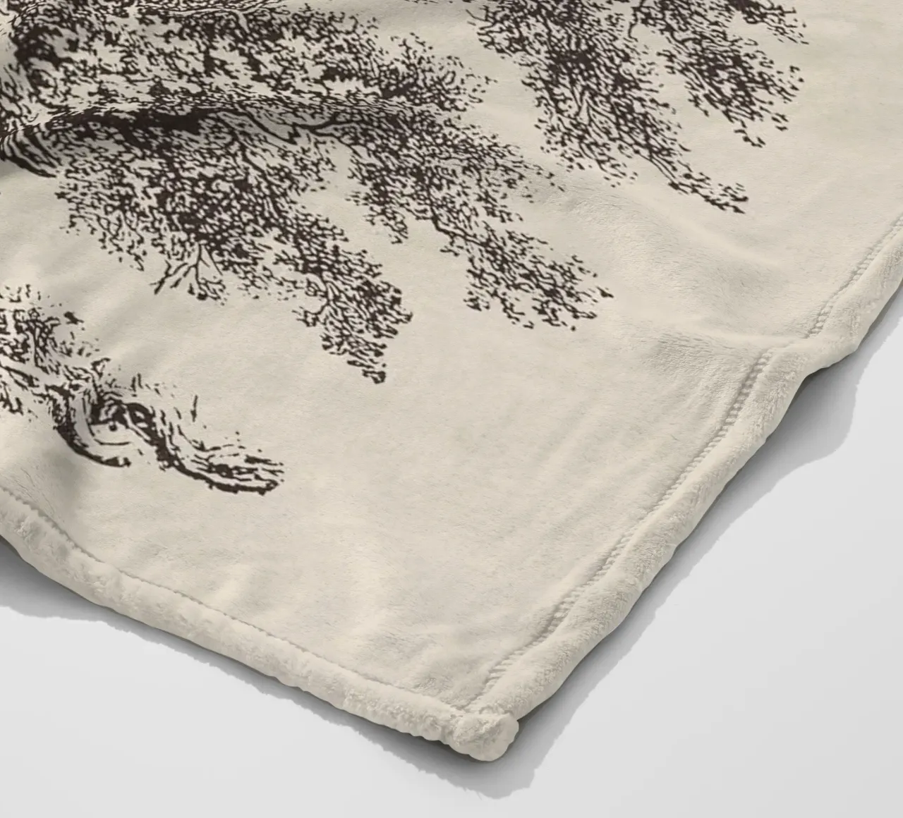 Engelse eikenschets fleecedeken van Apolo Prints