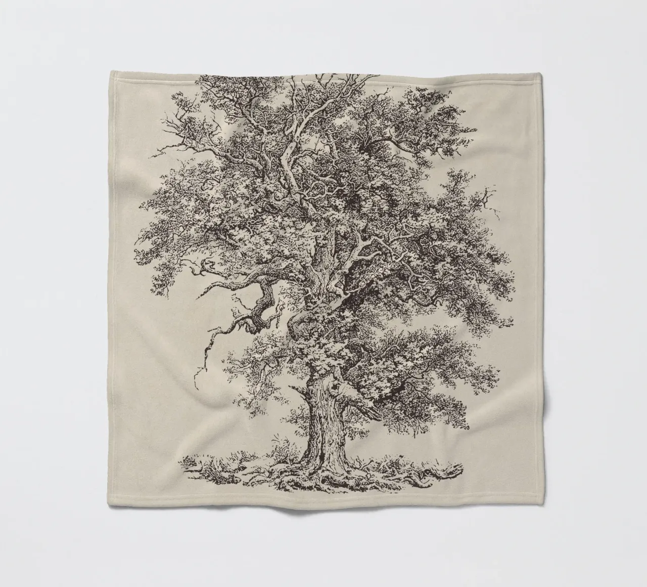 Engelse eikenschets fleecedeken van Apolo Prints