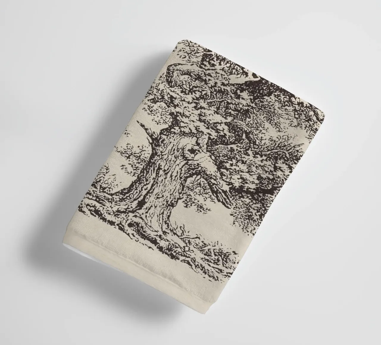 Tree Sketch - English Oak asciugamano da bagno da apoloprints