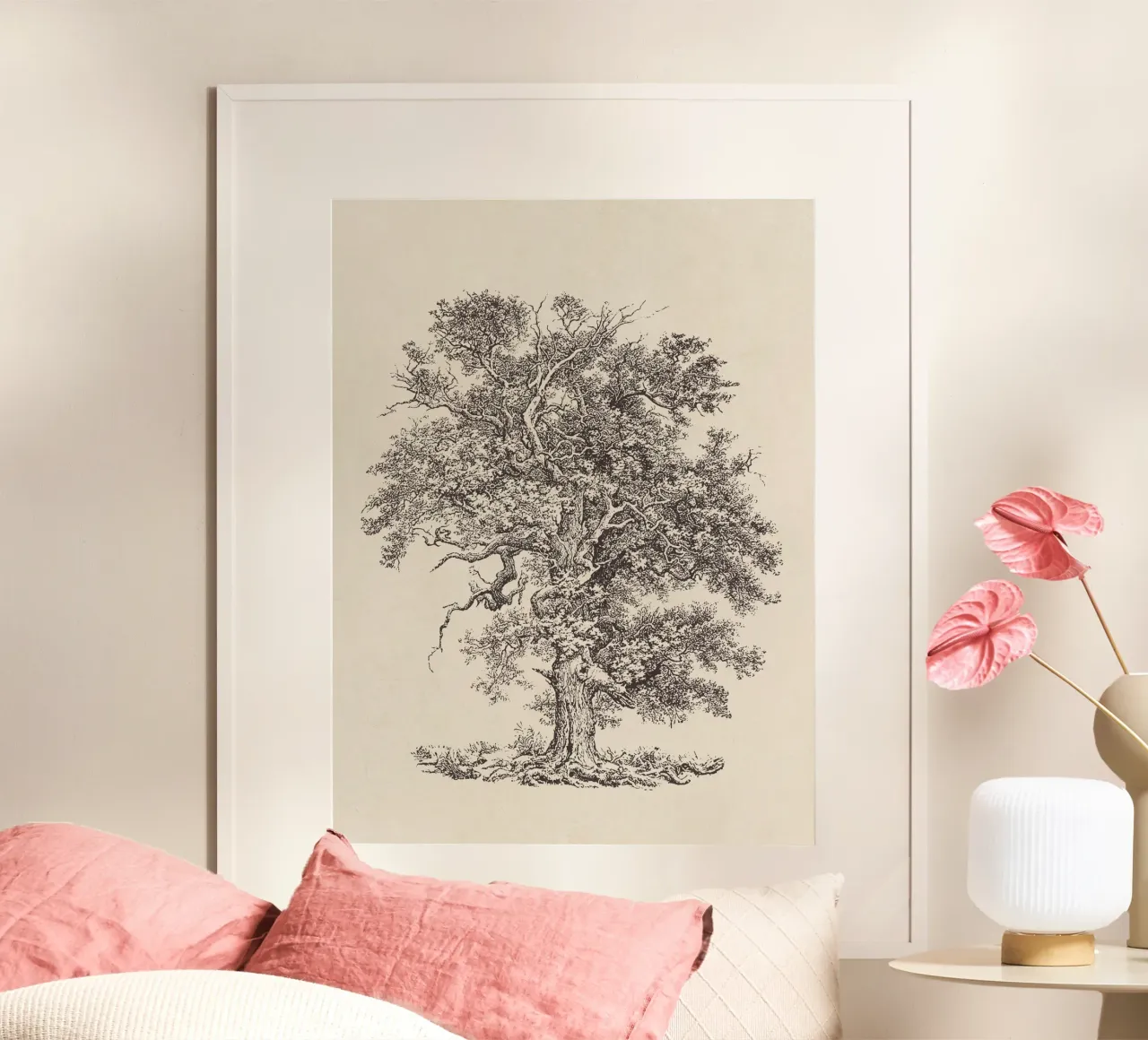 Engelse eikenschets poster van Apolo Prints