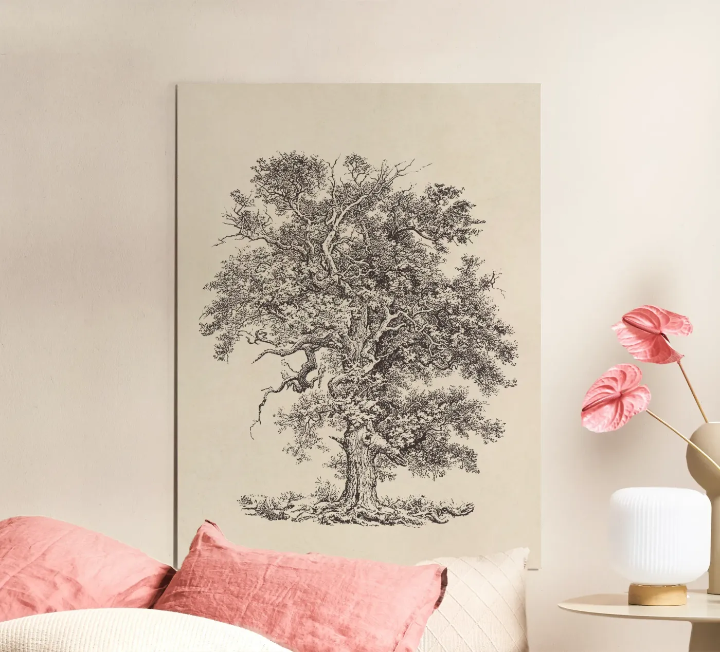 English Oak Tree Sketch poster de Apolo Prints