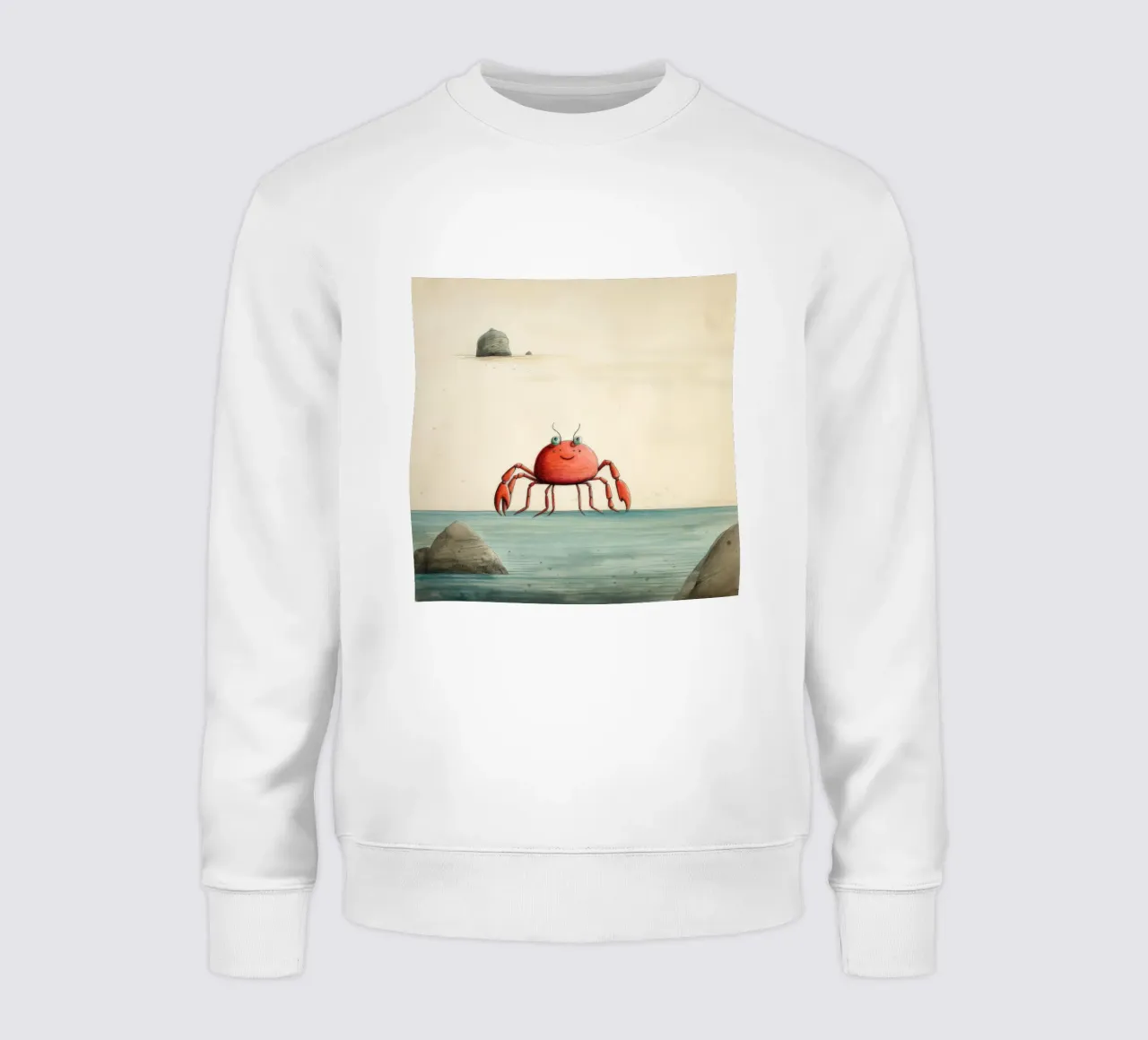 Minimum krab 1 sweatshirt van Minimal Animal Art
