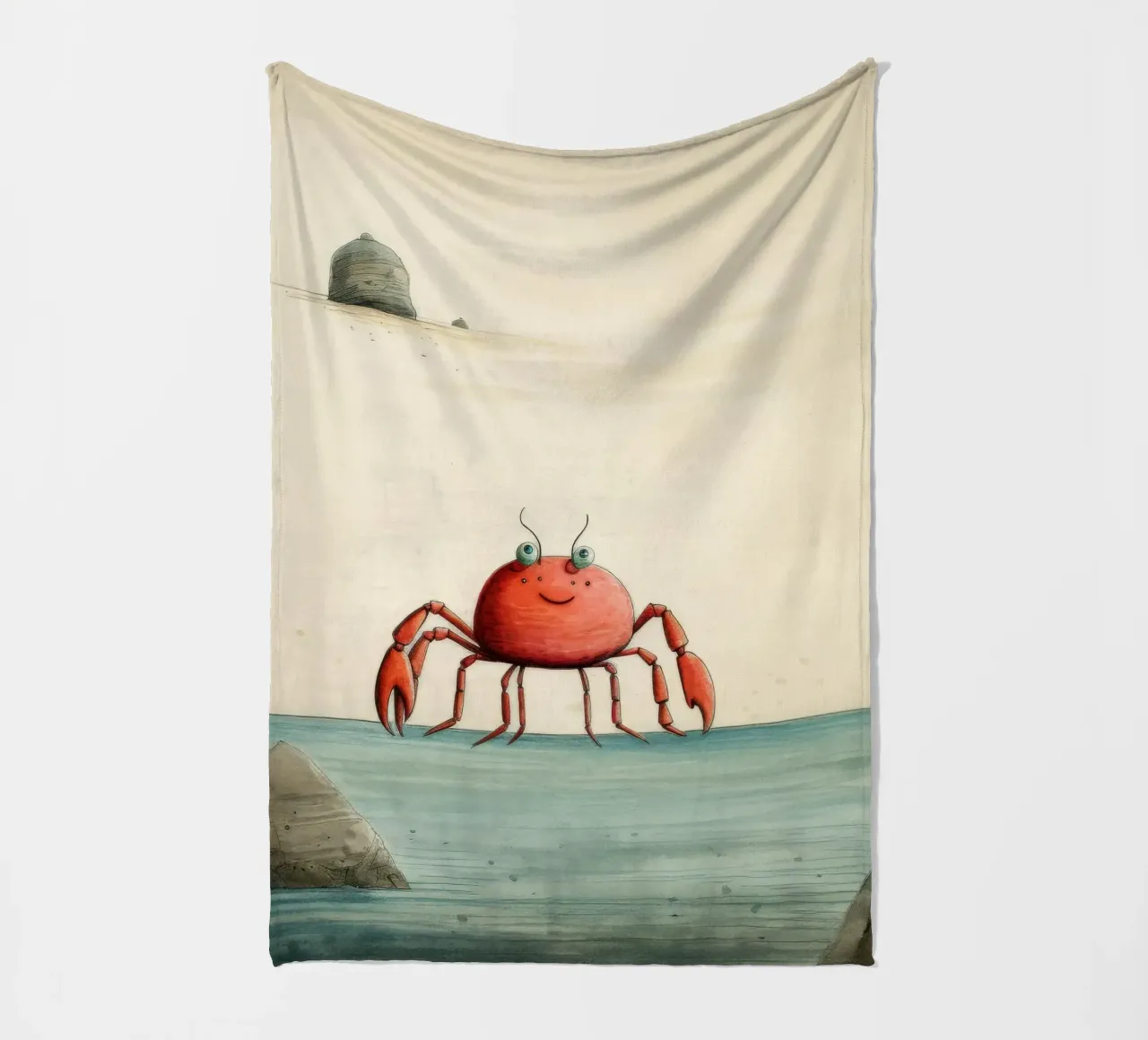 Minimum Krabbe 1 Fleecedecke von Minimal Animal Art