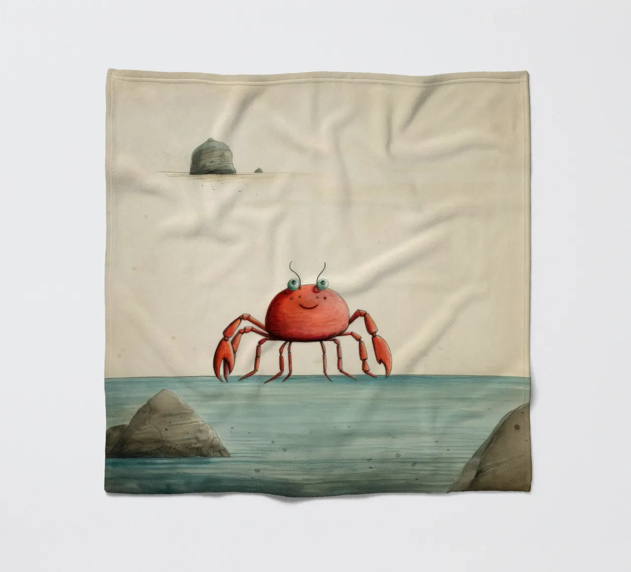 Minimum Krabbe 1 Fleecedecke von Minimal Animal Art