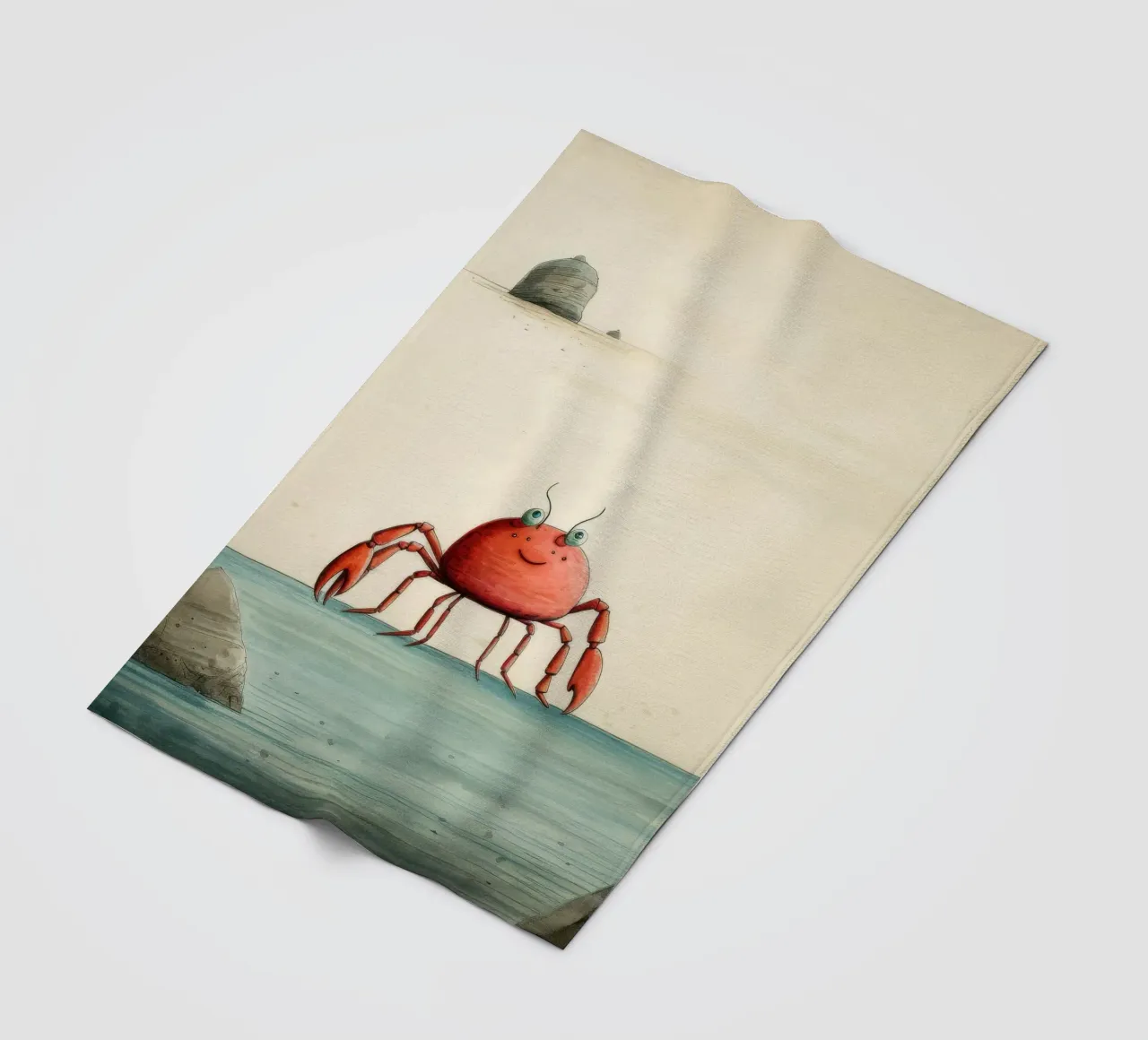 Minimum Krabbe 1 Fleecedecke von Minimal Animal Art