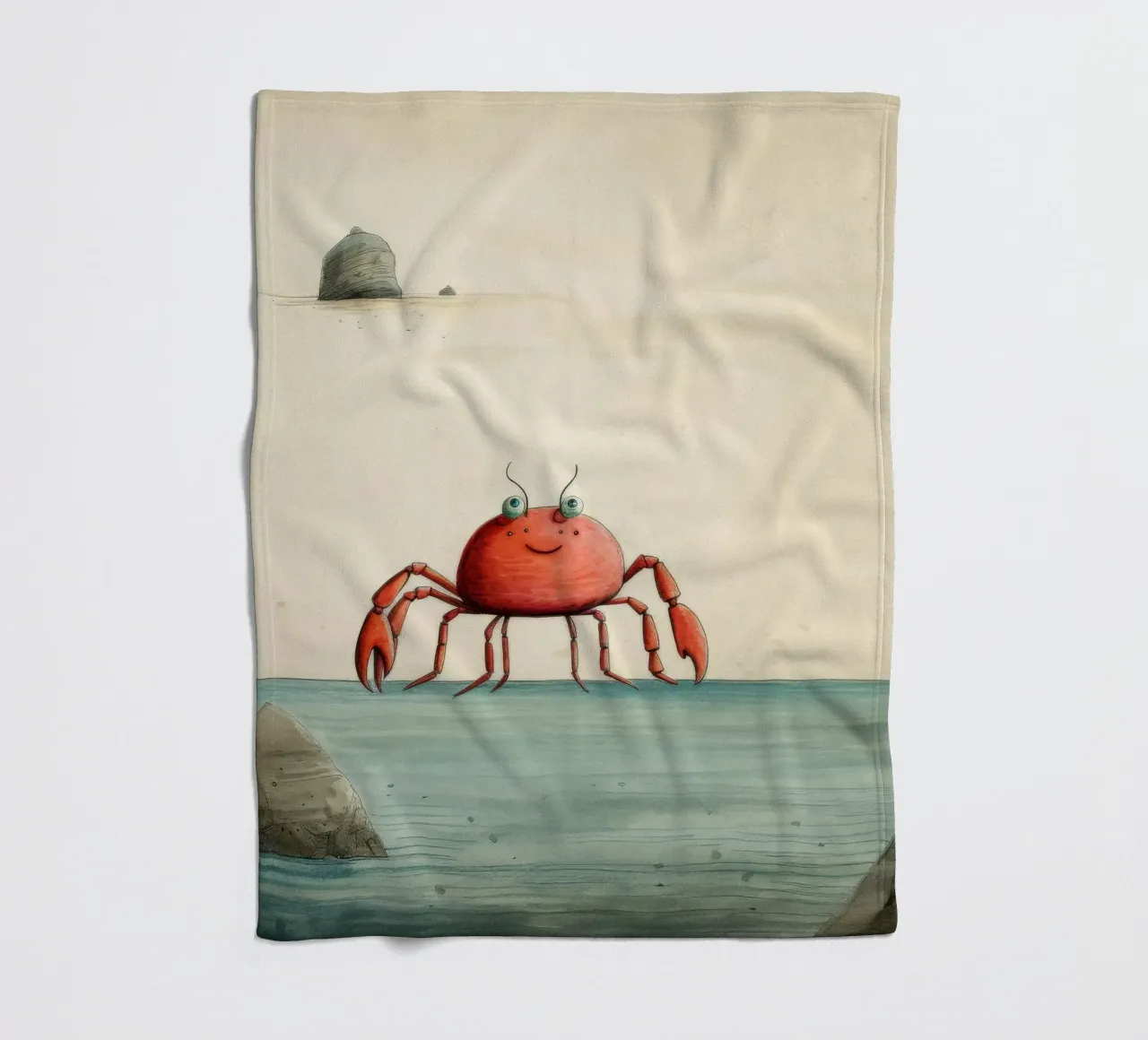 Minimum Krabbe 1 Fleecedecke von Minimal Animal Art