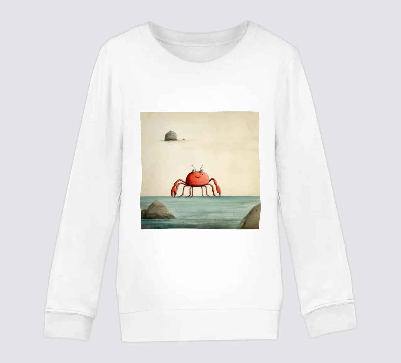 Granchio minimo 1 felpa bambino da Minimal Animal Art