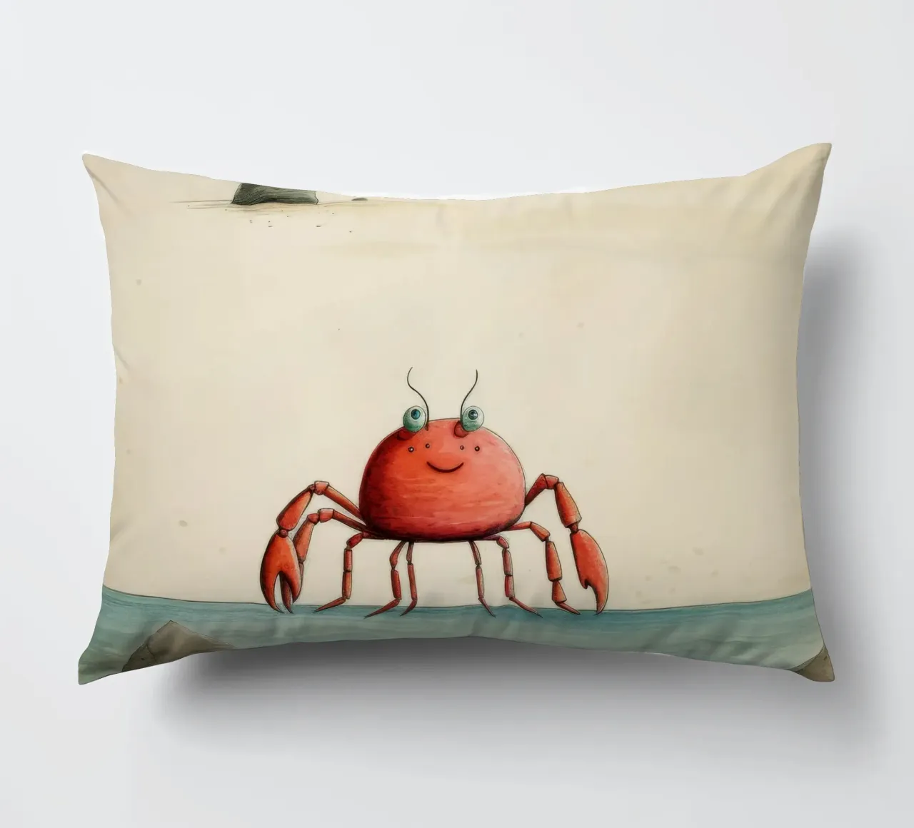 Granchio minimo 1 cuscino da Minimal Animal Art