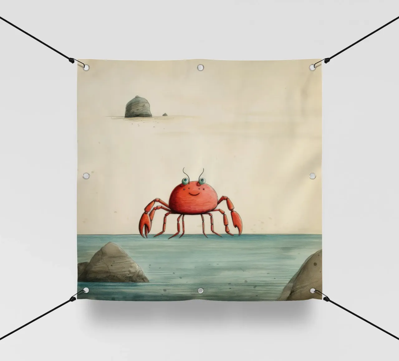 Granchio minimo 1 telo in pvc da Minimal Animal Art