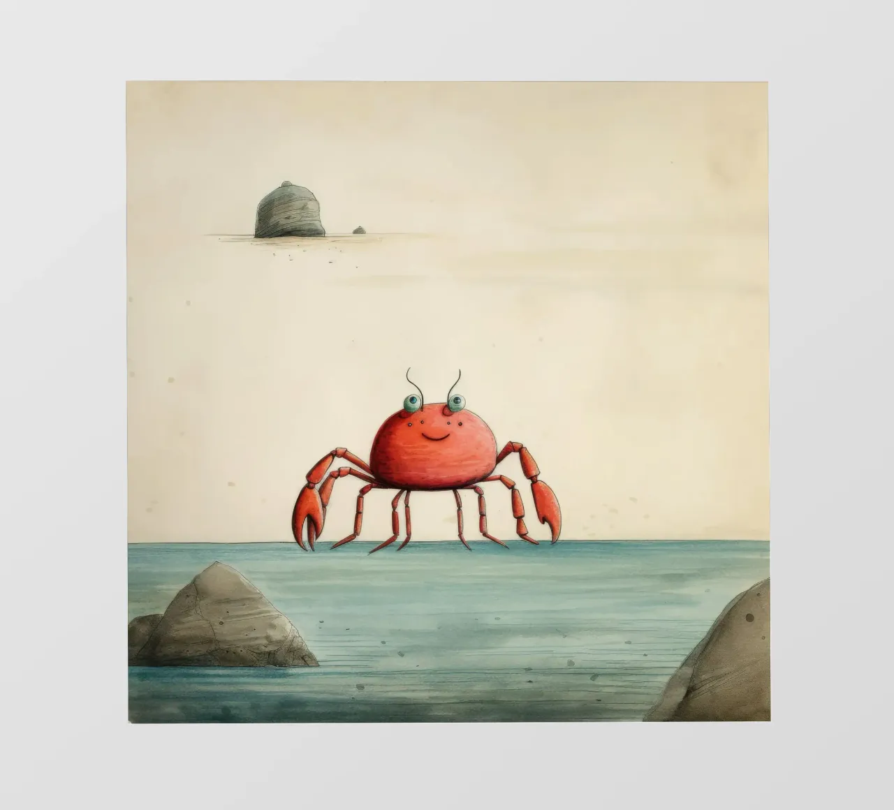 Granchio minimo 1 telo in pvc da Minimal Animal Art