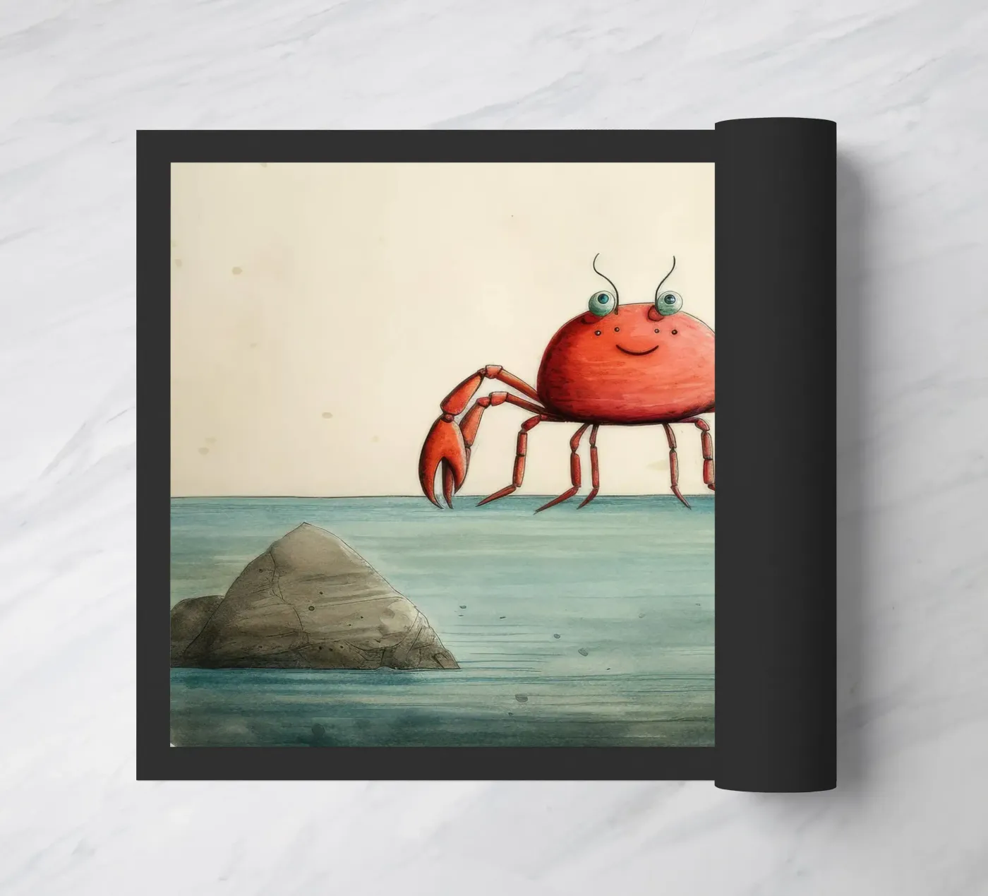 Minimal Crab doormat by Minimal Animal Art