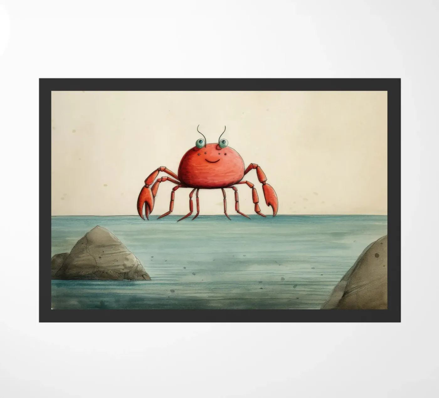 Minimal Crab doormat by Minimal Animal Art