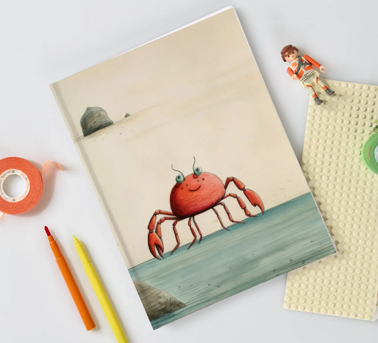 Minimum Crab 1 notebook by Minimal Animal Art