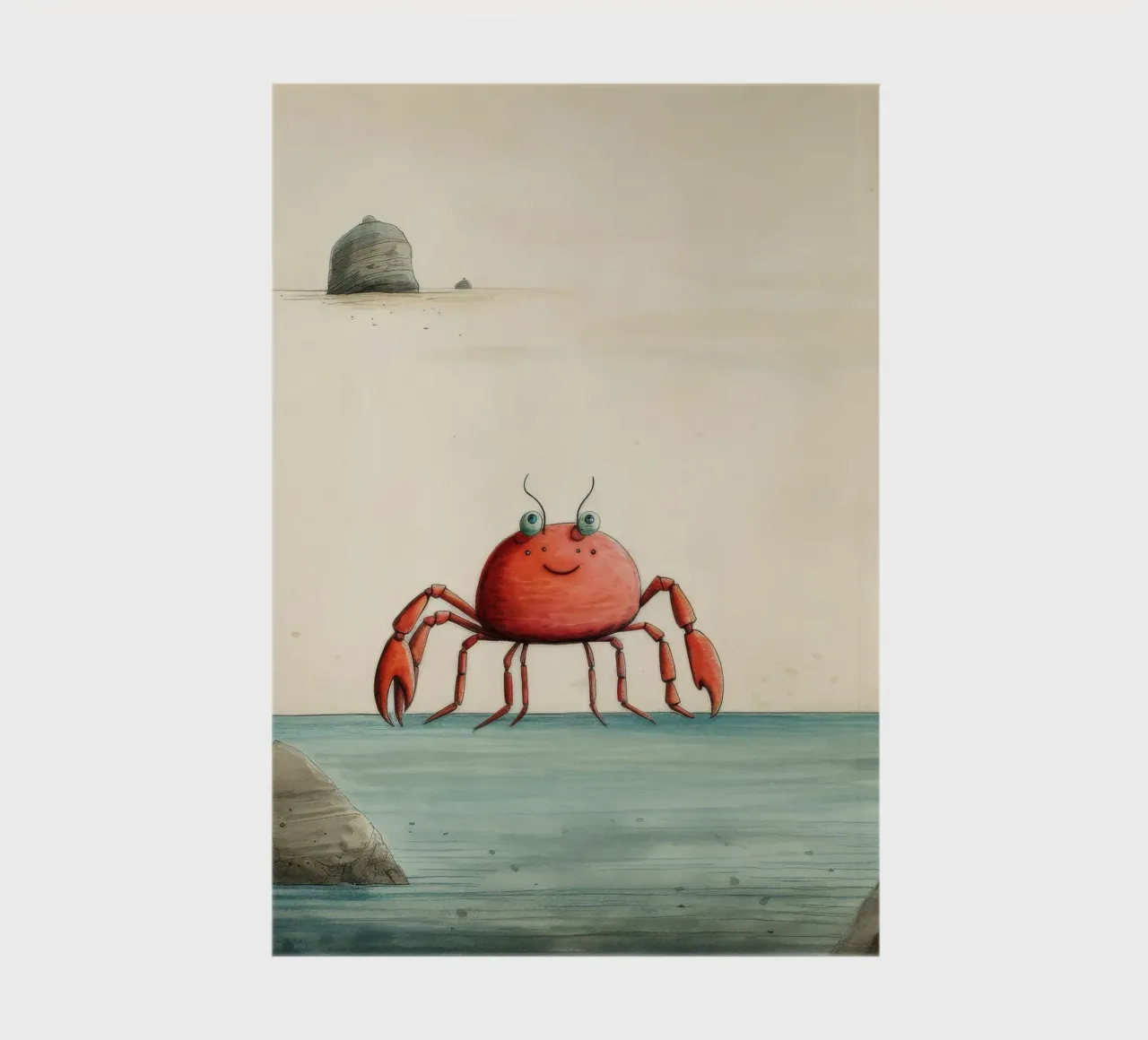 Minimum Crab 1 notebook by Minimal Animal Art