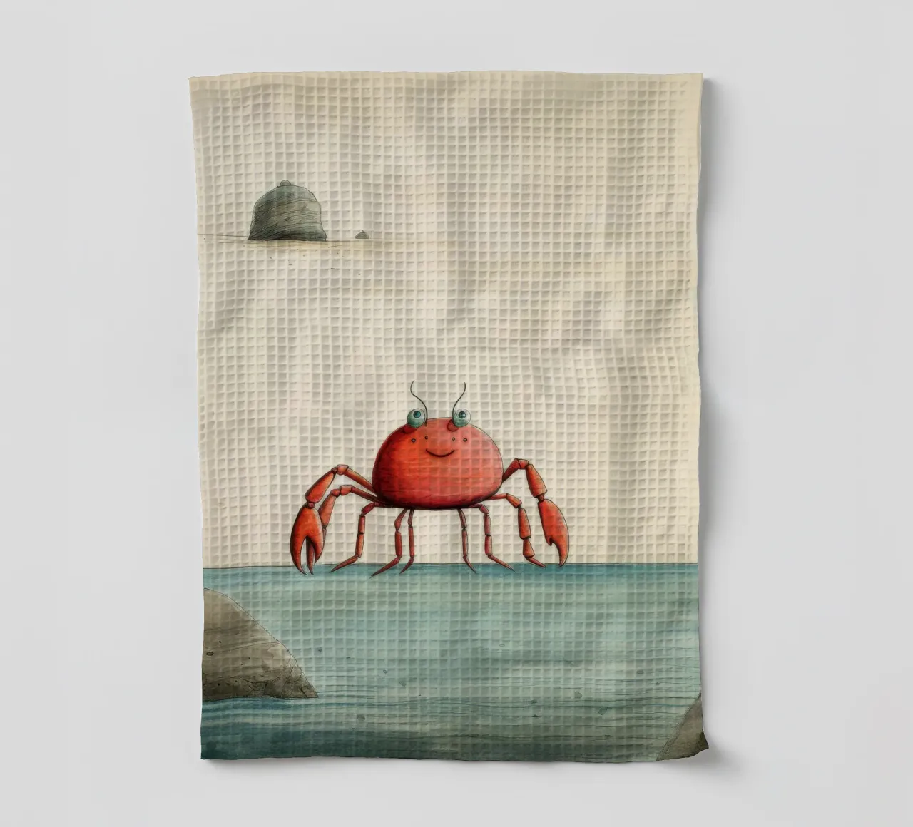 Granchio minimo 1 canovaccio da cucina da Minimal Animal Art