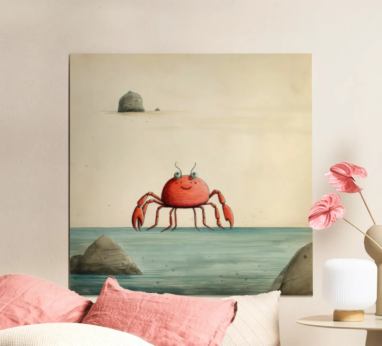 Minimum Krabbe 1 Poster von Minimal Animal Art