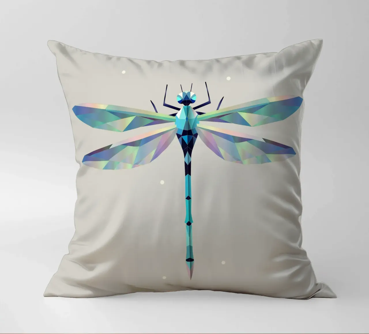 Libellula geometrica - Elegante simmetria in blu cuscino da namosh