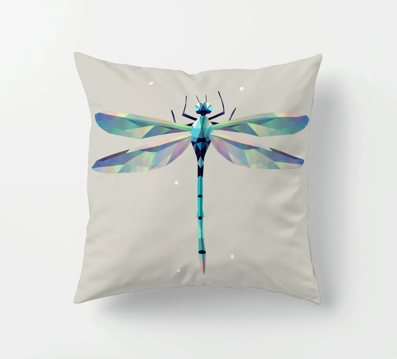 Libellula geometrica - Elegante simmetria in blu cuscino da namosh