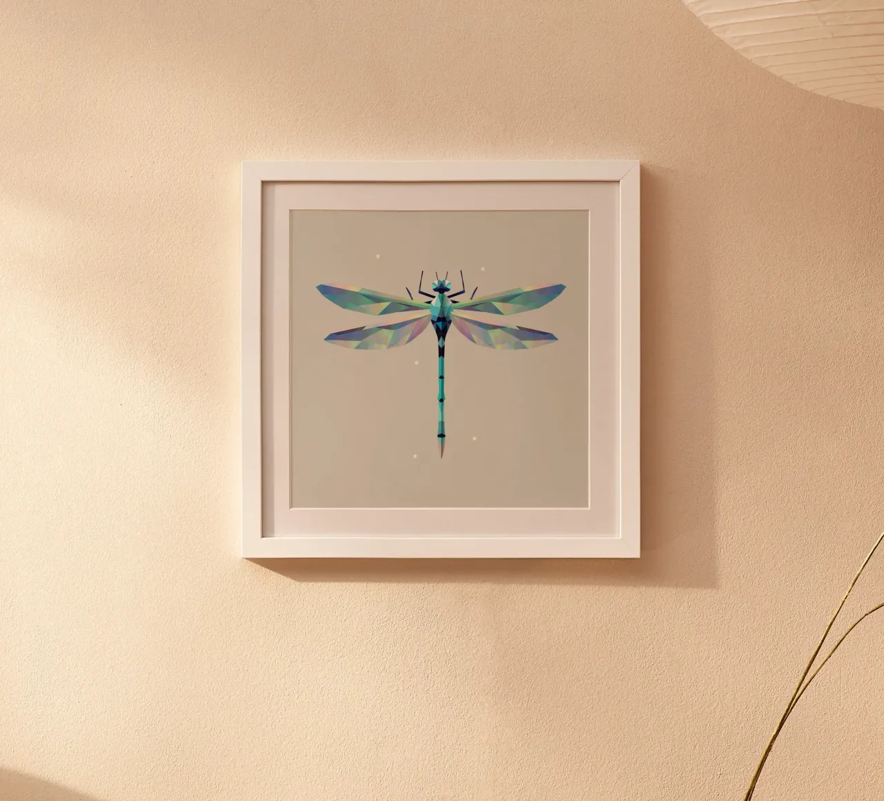 Libellula geometrica - Elegante simmetria in blu poster da namosh