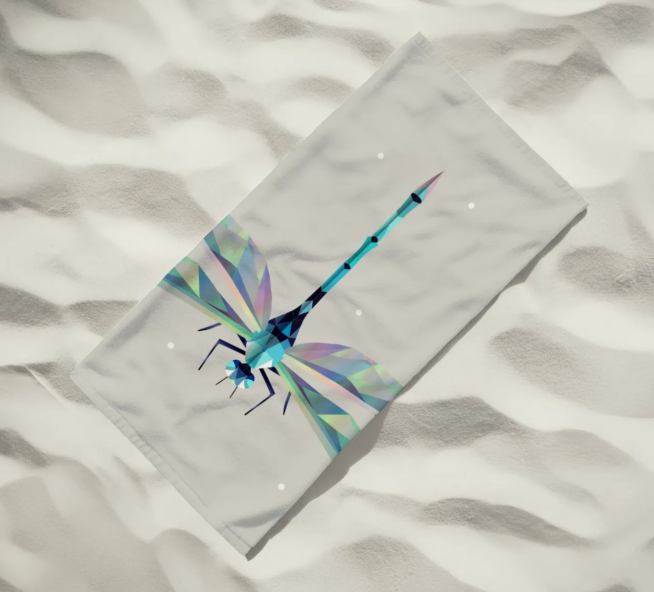 Libellula geometrica - Elegante simmetria in blu telo mare da namosh