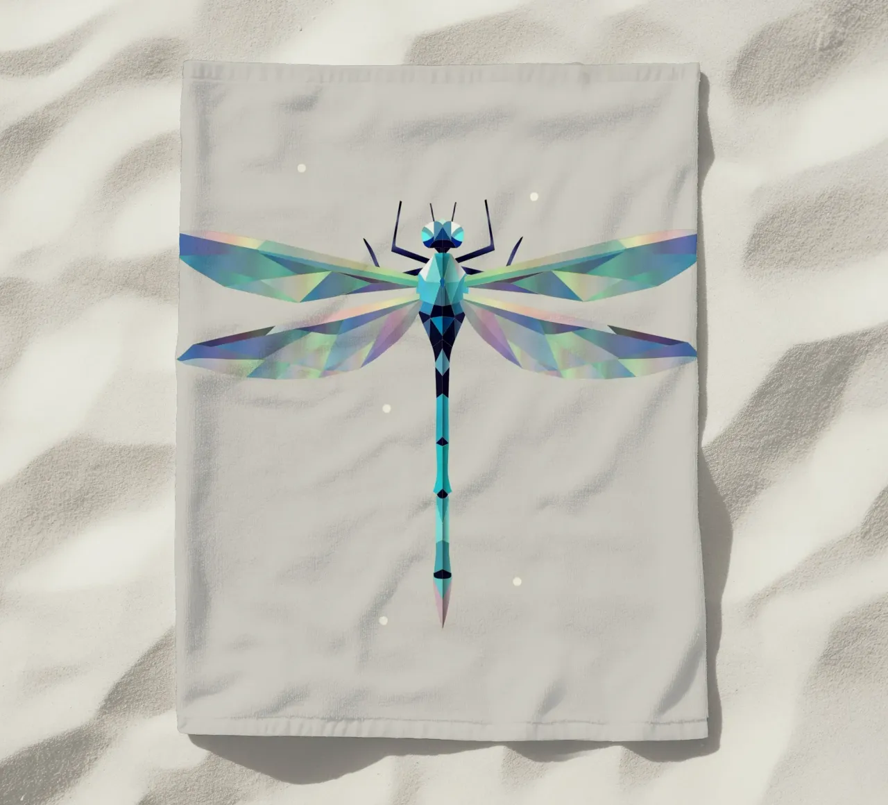 Libellula geometrica - Elegante simmetria in blu telo mare da namosh