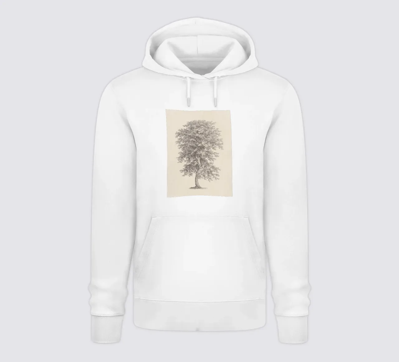 Tree Sketch - Hickory felpa con cappuccio da apoloprints
