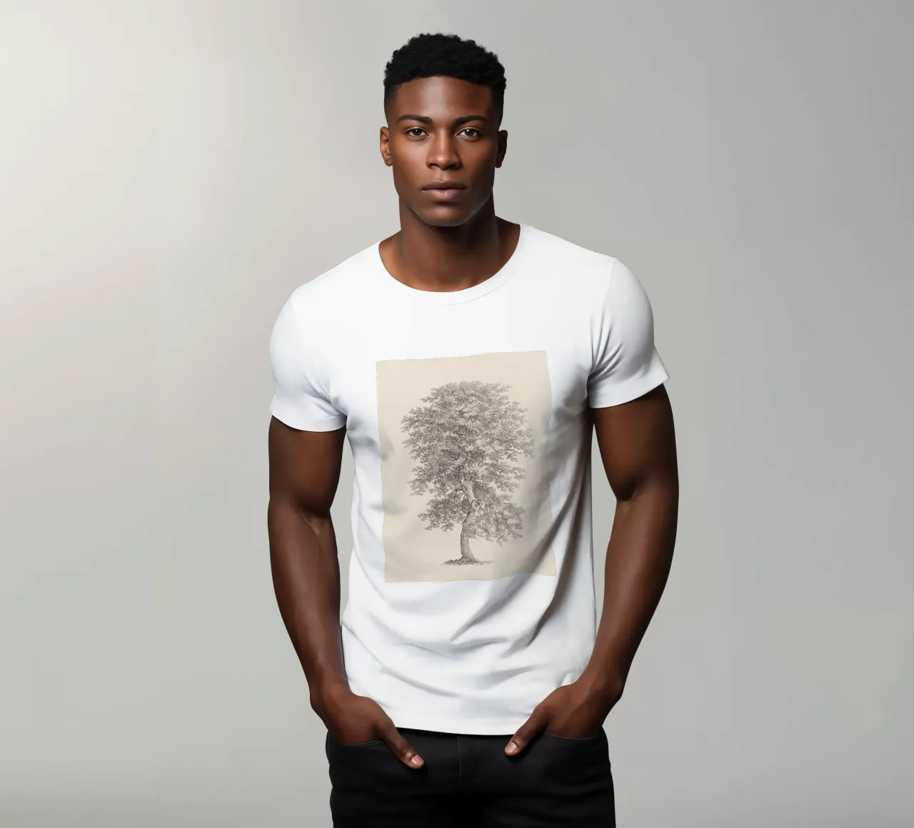 Tree Sketch - Hickory t-shirt da apoloprints