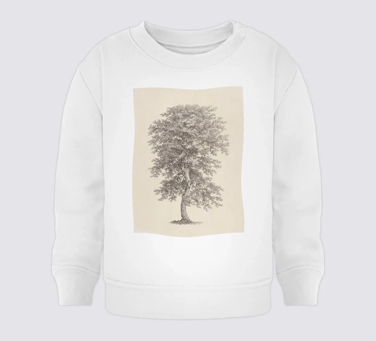 Tree Sketch - Hickory felpa neonato da apoloprints