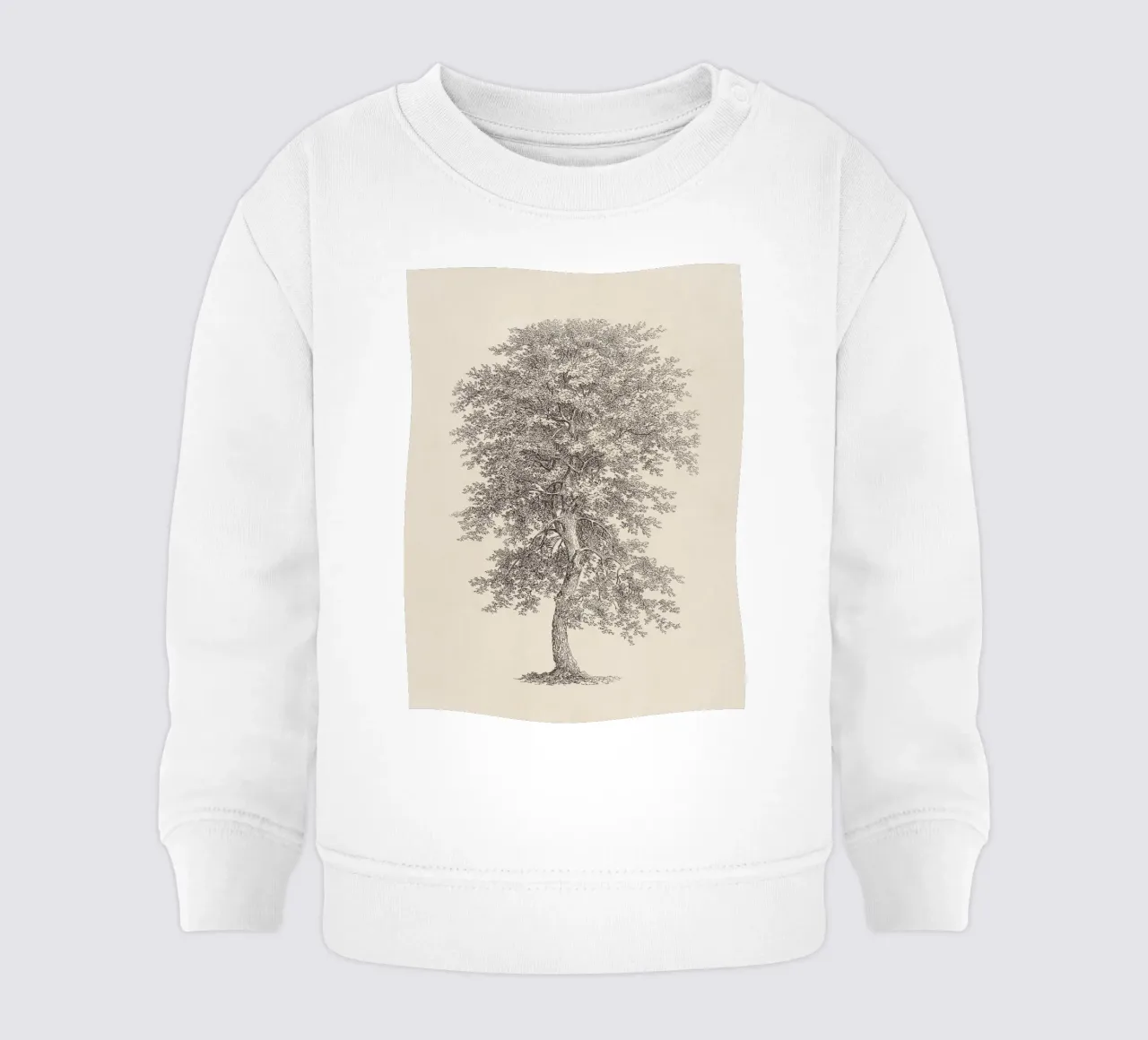 Tree Sketch - Hickory felpa neonato da apoloprints