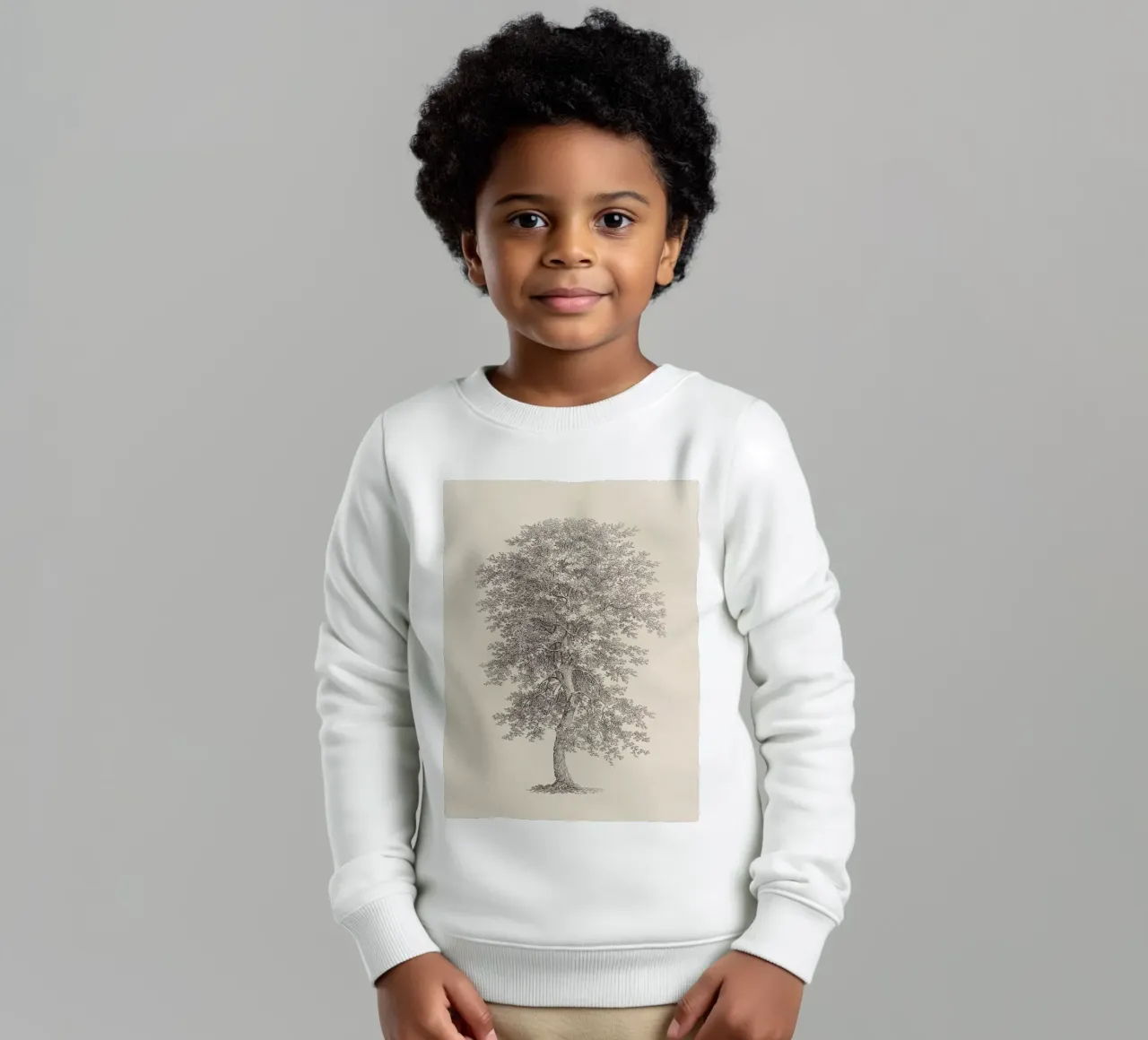 Tree Sketch - Hickory felpa bambino da apoloprints
