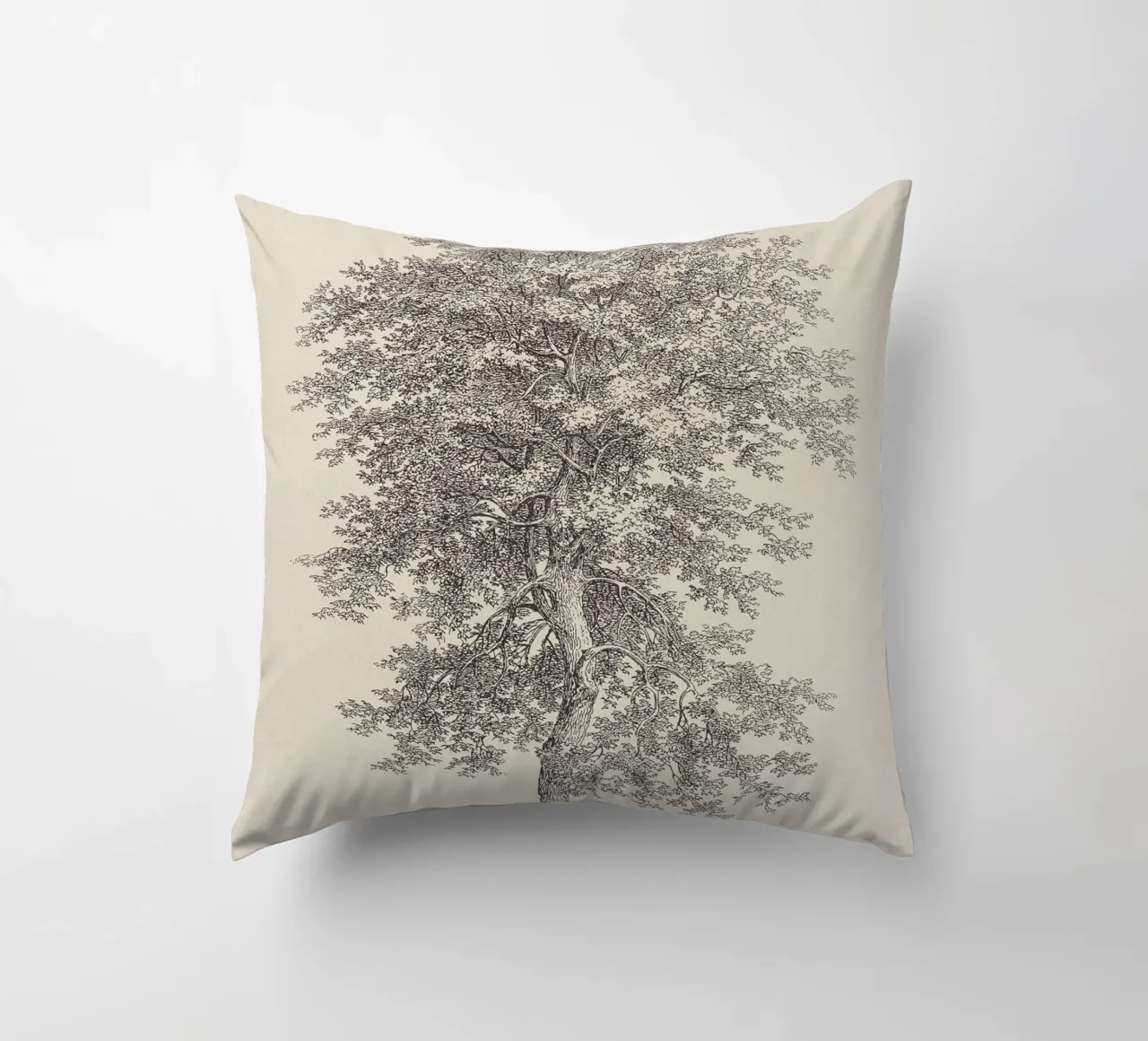 Tree Sketch - Hickory cuscino da apoloprints