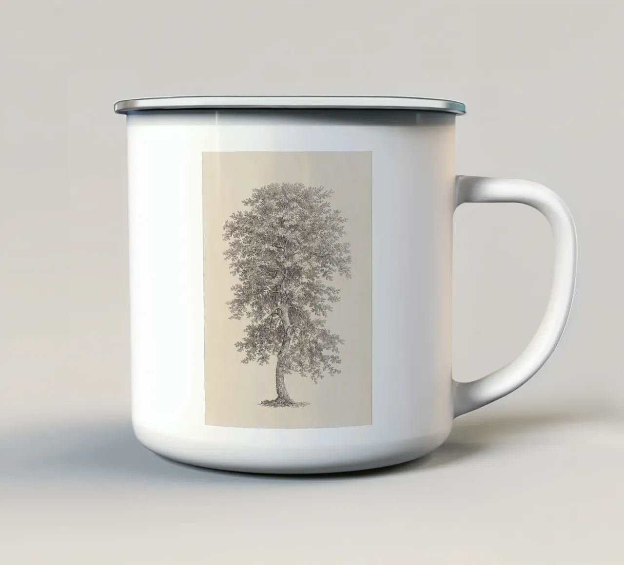 Tree Sketch - Hickory tazza in smalto da apoloprints