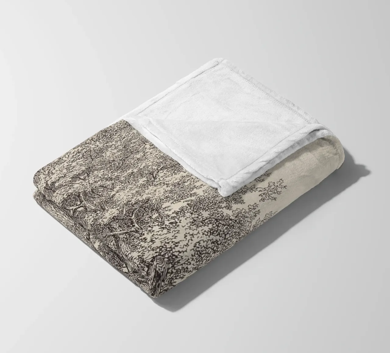 Tree Sketch - Hickory coperta in pile da apoloprints