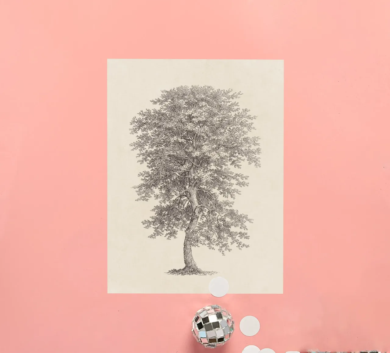Tree Sketch - Hickory adesivo da apoloprints