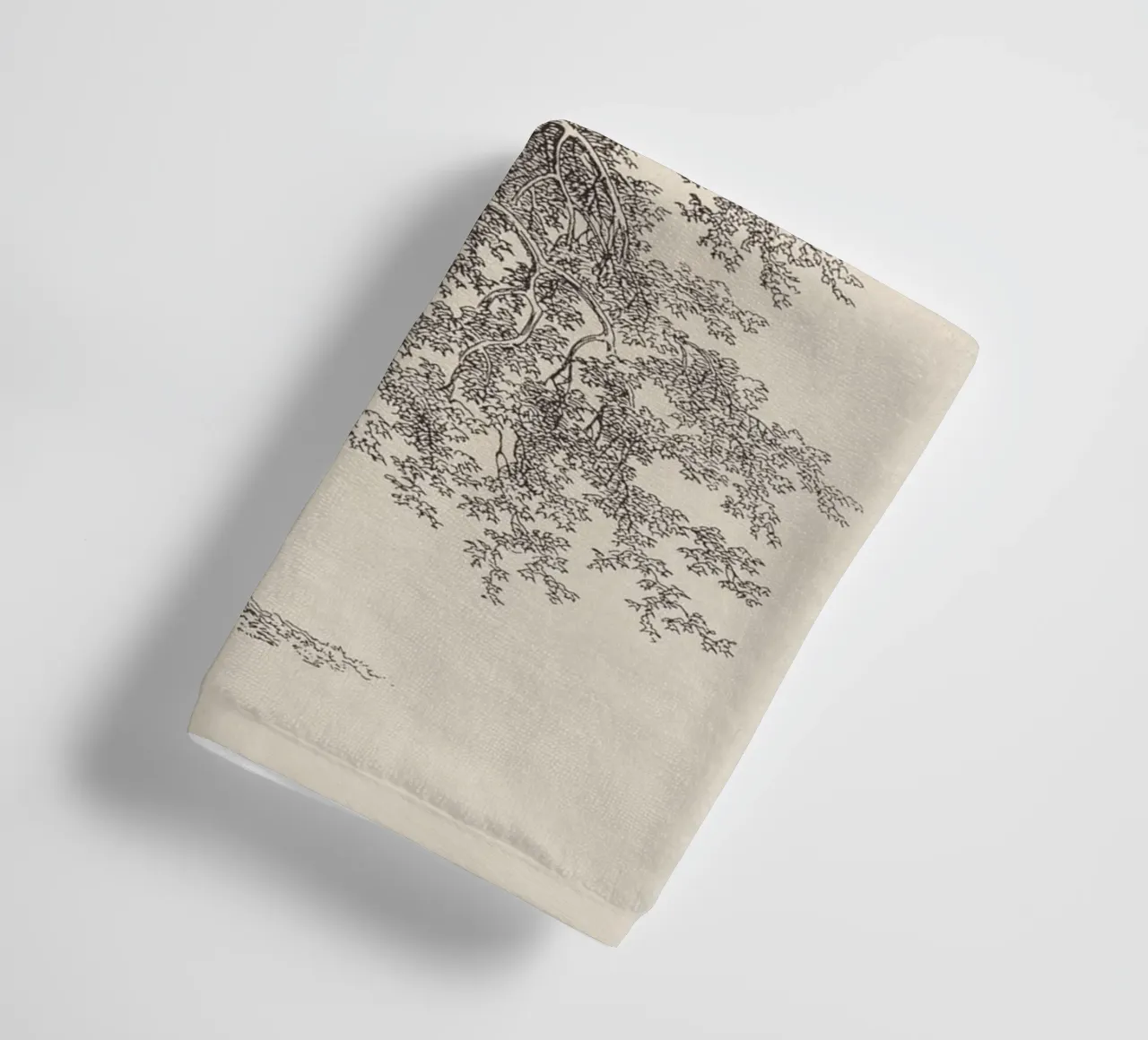 Tree Sketch - Hickory asciugamano da bagno da apoloprints