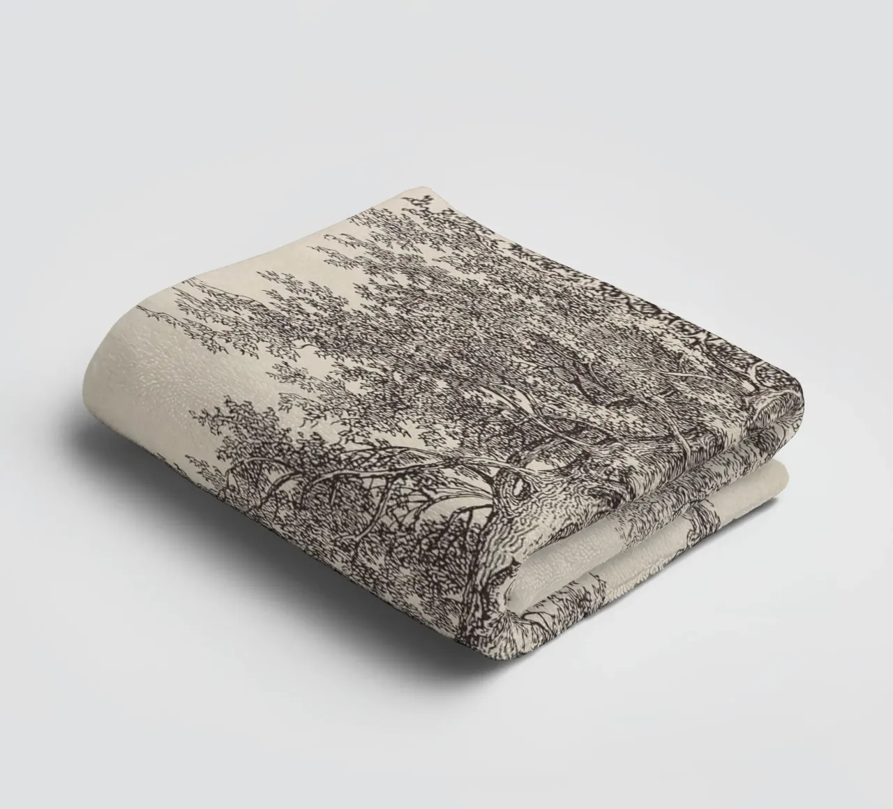 Tree Sketch - Hickory asciugamano da bagno da apoloprints