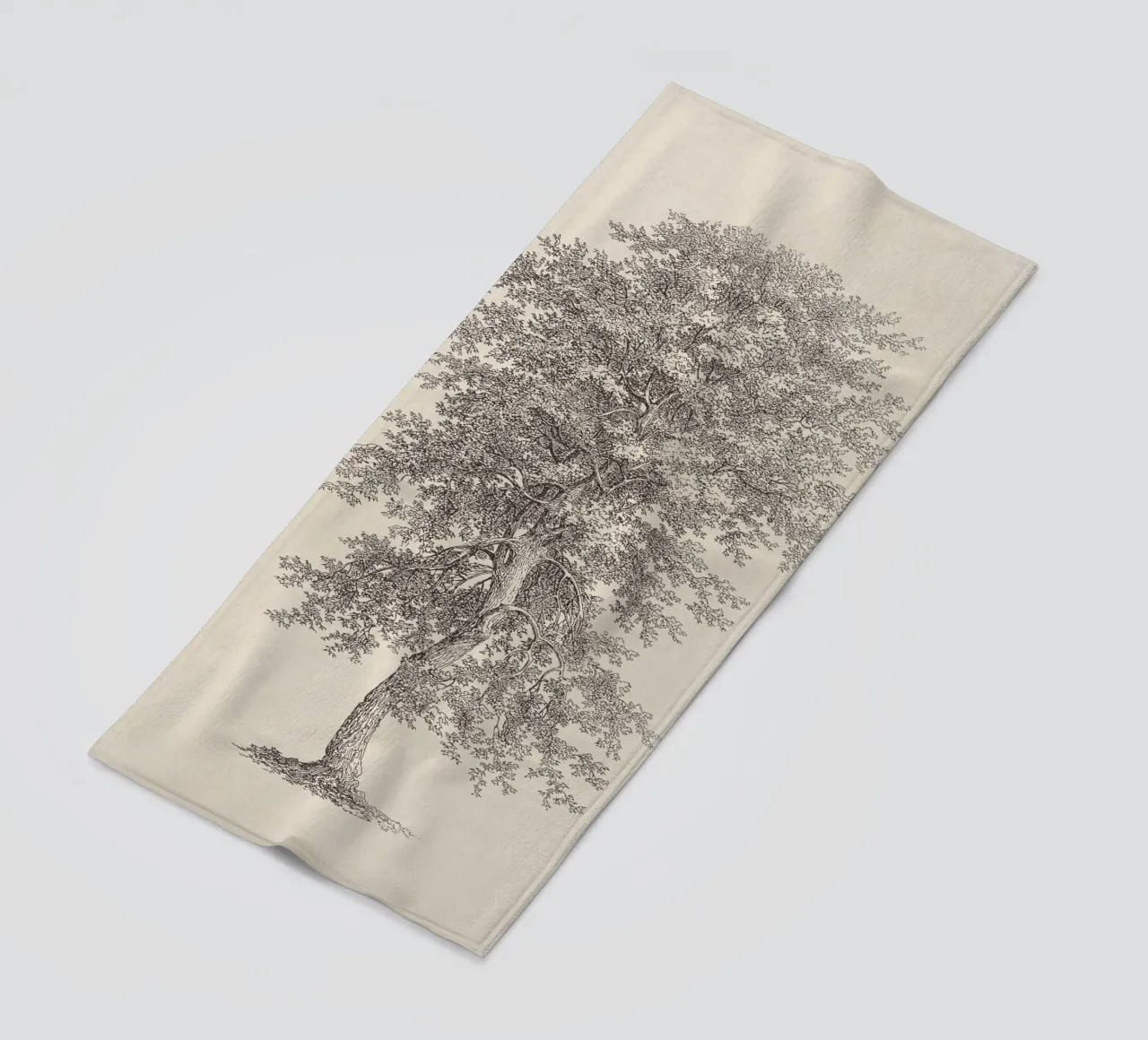 Tree Sketch - Hickory telo mare da apoloprints