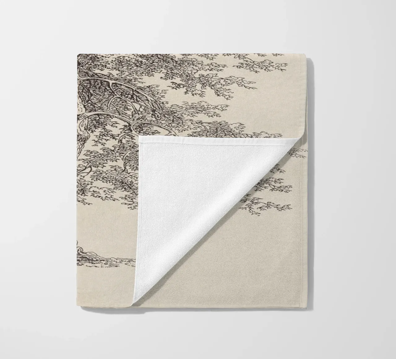 Tree Sketch - Hickory telo mare da apoloprints